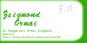 zsigmond ormai business card